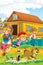 The farm illustration for kids - many different elements