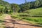 Farm, lake, road and forest