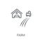 Farm linear icon. Modern outline Farm logo concept on white back