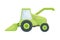 Farm machinery industrial agricultural vehicle flat vector illustration