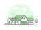 Farm - modern thin line design style vector illustration