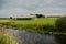 Farm outbuildings close to a river