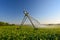 Farm Pivot Irrigation System Watering a Crop