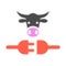 Farm Power Supply Halftone Dotted Icon