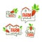 Farm Product simple logo template emblems and symbols, lettering