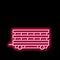 farm products transportation trailer neon glow icon illustration