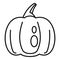 Farm pumpkin icon, outline style