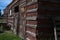 Farm shed with worn paint