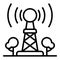 Farm smart tower icon, outline style