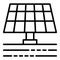 Farm solar panel icon, outline style