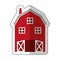 farm stable isolated icon