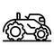 Farm steel tractor icon outline vector. Agriculture equipment