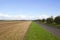 Farm track and wheat stubble