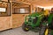 Farm tractor in barn