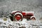 Farm Tractor in Early Snow