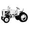 Farm Tractor, Harvest, Farmer Vehicle, Stencil, Silhouette, Vector Clip Art