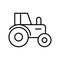 Farm tractor line style icon vector design