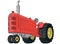 Farm Tractor Organic Agriculture Vehicle Cartoon