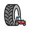 farm tractor tires color icon vector illustration