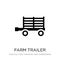 farm trailer icon in trendy design style. farm trailer icon isolated on white background. farm trailer vector icon simple and