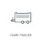farm Trailer linear icon. Modern outline farm Trailer logo conce