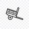 farm Trailer vector linear icon isolated on transparent background, farm Trailer transparency concept can be used for web and mobi