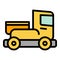 Farm truck icon outline vector. Combine machinery