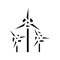 farm turbine glyph icon vector illustration