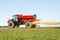 Farm Vehicle spreading lime onto a field