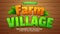 Farm village cartoon comic game editable text effect style template