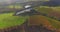 Farm, water and countryside with drone and trees, nature and green, crop and harvest with natural background