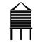 Farm water tower icon, simple style