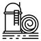 Farm wheat barn icon, outline style