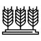 Farm wheat plantation icon, outline style