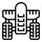 Farm wheel robot icon outline vector. Drone innovation