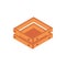 Farm wooden box equipment isometric icon