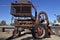 Farmall M tractor with a cotton picker