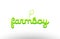 farmboy farm boy word concept with green leaf logo icon company