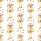 Farmer beekeeper character forester man seamless pattern background agriculture person profession rural gardener worker