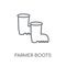 farmer Boots linear icon. Modern outline farmer Boots logo conce