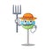 Farmer with character round lollipop cartoon shape