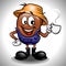 Farmer coffee bean cartoon