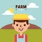 Farmer farm person flat