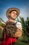 Farmer in field