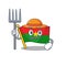 Farmer flag burkina faso cartoon character with hat and tools
