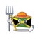 Farmer flag jamaica isolated with the cartoon