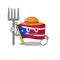 Farmer flag puerto rico in the cartoon