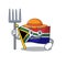 Farmer flag south africa on a character