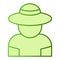 Farmer flat icon. Gardener green icons in trendy flat style. Man gradient style design, designed for web and app. Eps 10