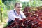 Farmer gardening on plantation